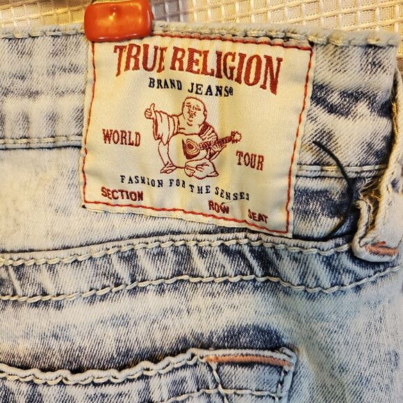 TRUE RELIGION Jennie Curvy Mid Rise Skinny Jeans Women’s Size 30 Acid Light Wash - Picture 7 of 14